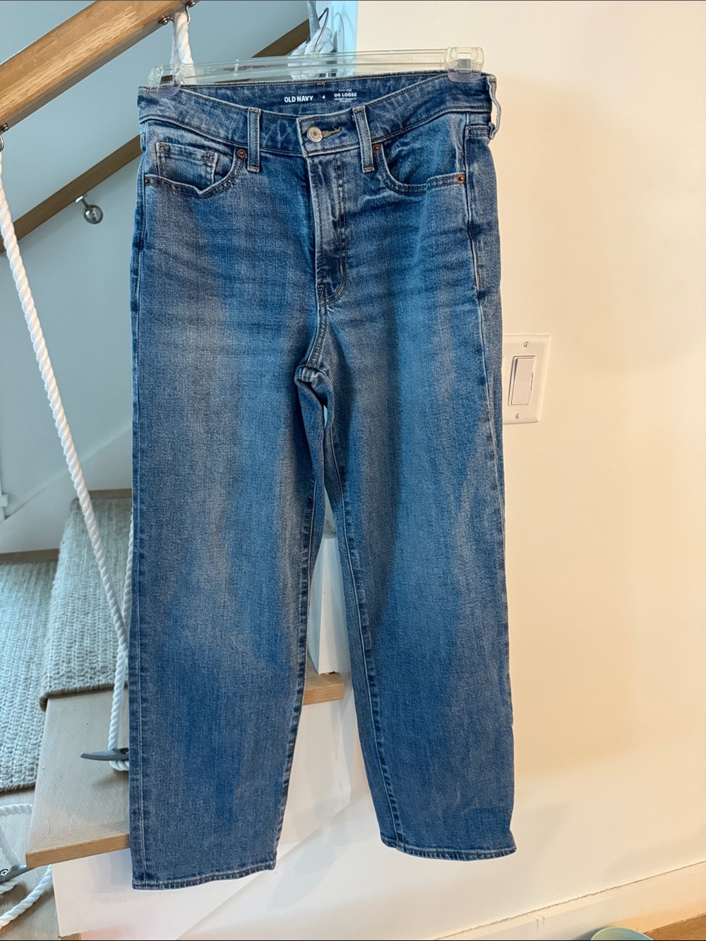 Old Navy High-Rise OG Loose Jeans in Blue Denim